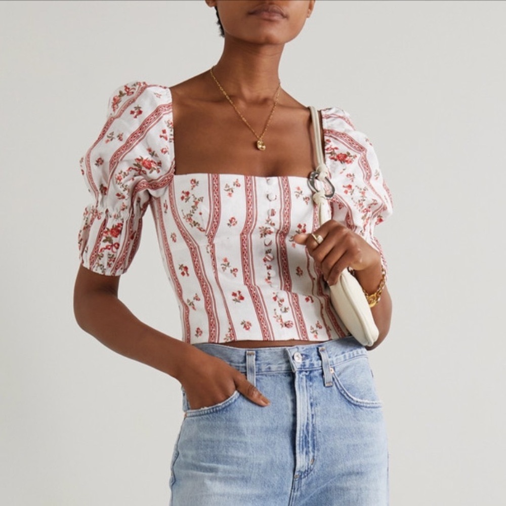 Reformation Norton linen top